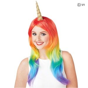 Rainbow unicorn adult wig. NWT(acc1)